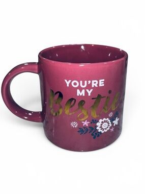 Threshold 16oz Porcelain You’re My Bestie Mug Maroon